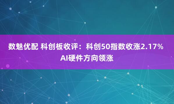 数魅优配 科创板收评：科创50指数收涨2.17% AI硬件方向领涨