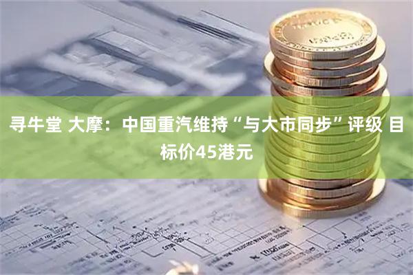 寻牛堂 大摩：中国重汽维持“与大市同步”评级 目标价45港元